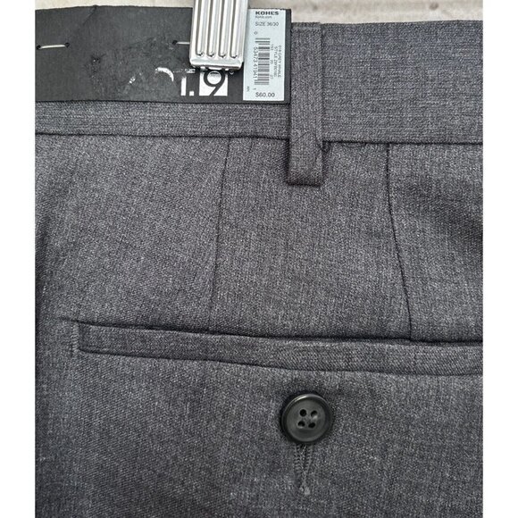 APT. 9 Mens Dress Pants 36 x 30 Modern Fit Straight Leg Grey Whale Flat Front - Picture 4 of 4